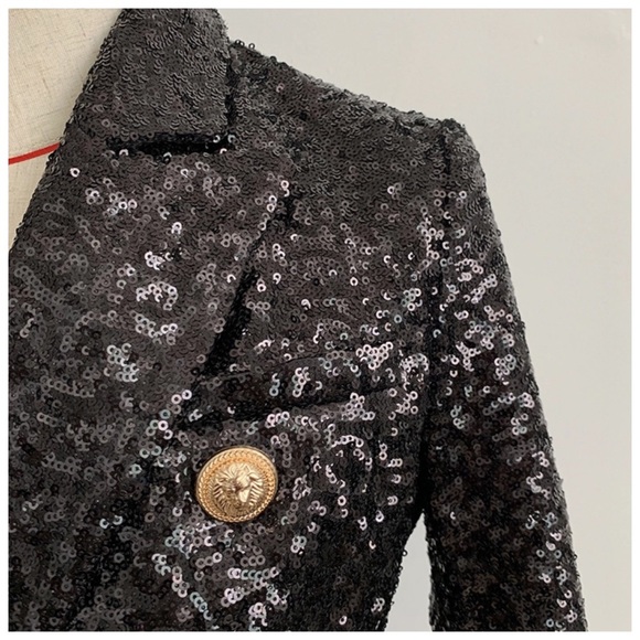 The JORREY Black Sequin Jacket - Picture 4 of 7